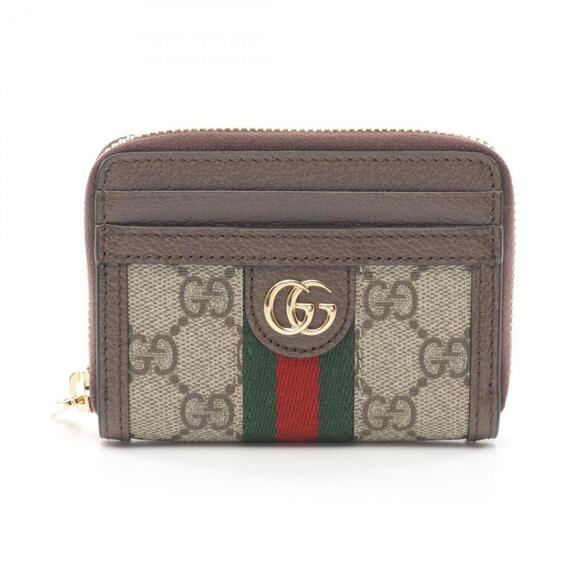 GUCCI Brown Leather Card Holder - Picture 1 of 5